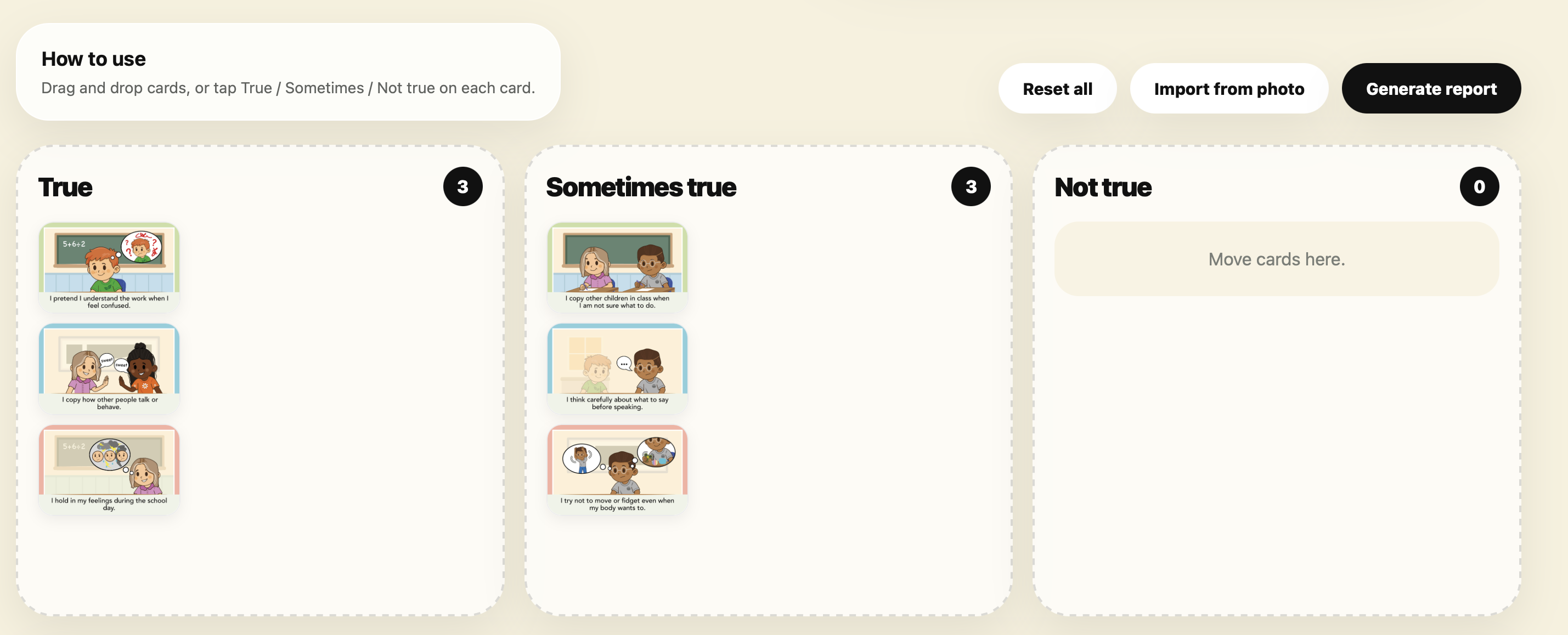 Screenshot of the School Masking Scales Web App